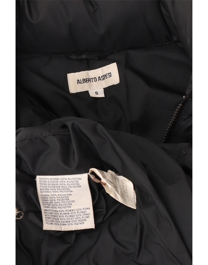 Alberto Aspesi Womens Padded Coat UK 10 Small Black Polyester