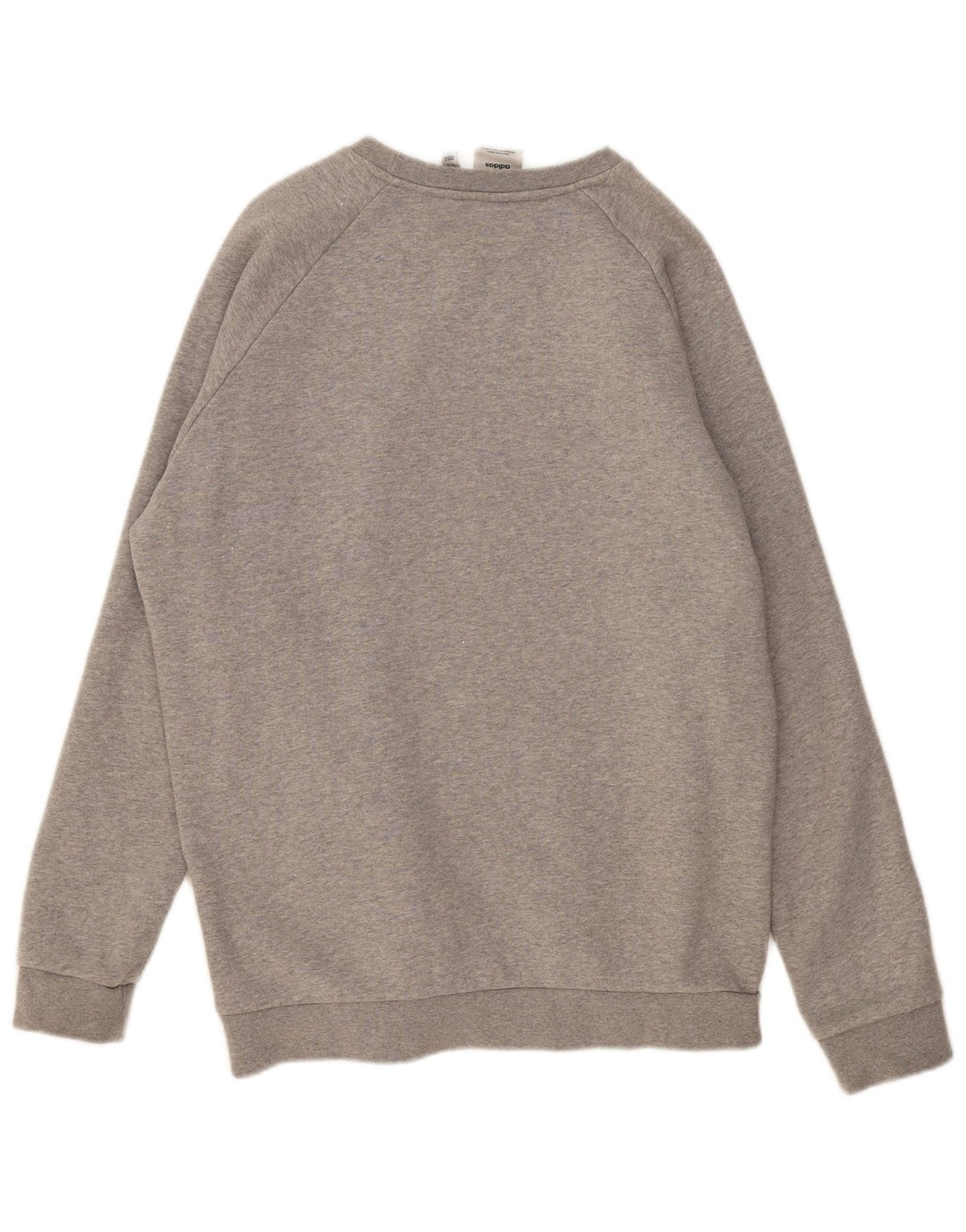 ADIDAS Mens Sweatshirt Jumper Large Grey Flecked Cotton