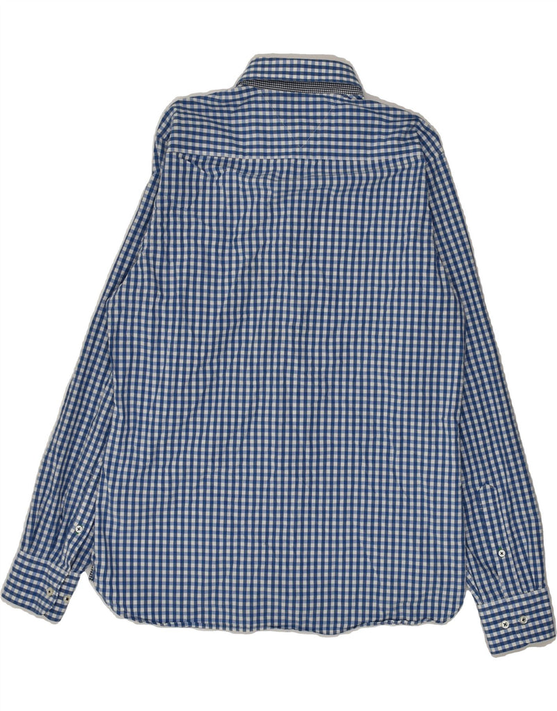 TOMMY HILFIGER Mens Custom Fit Shirt Small Blue Gingham Cotton | Vintage Tommy Hilfiger | Thrift | Second-Hand Tommy Hilfiger | Used Clothing | Messina Hembry 