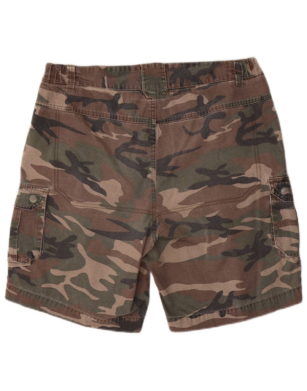 SOLOGNAC Mens Cargo Shorts Large W36  Khaki Camouflage Cotton