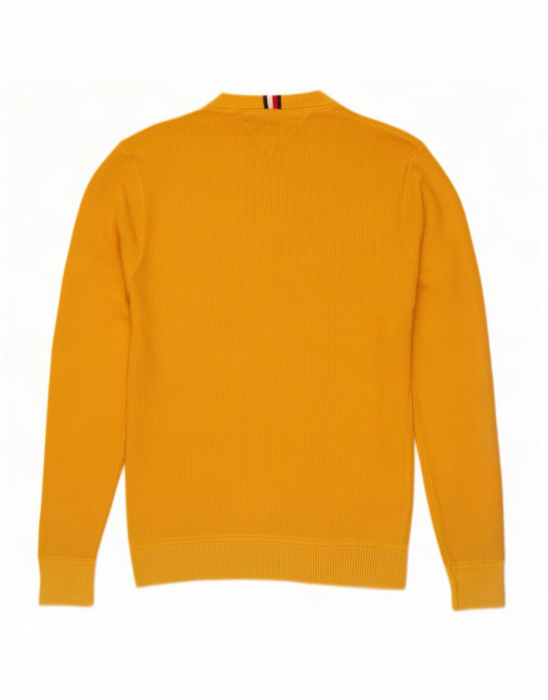 Tommy Hilfiger Mens Crew Neck Jumper Sweater Medium Yellow Cotton