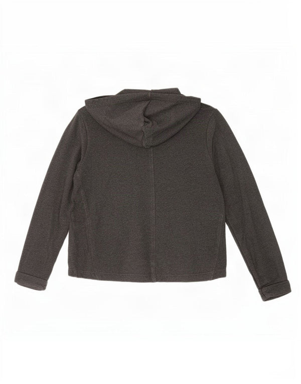 Champion Womens Heritage Fit Zip Hoodie Sweater UK 10 Small Grey Cotton