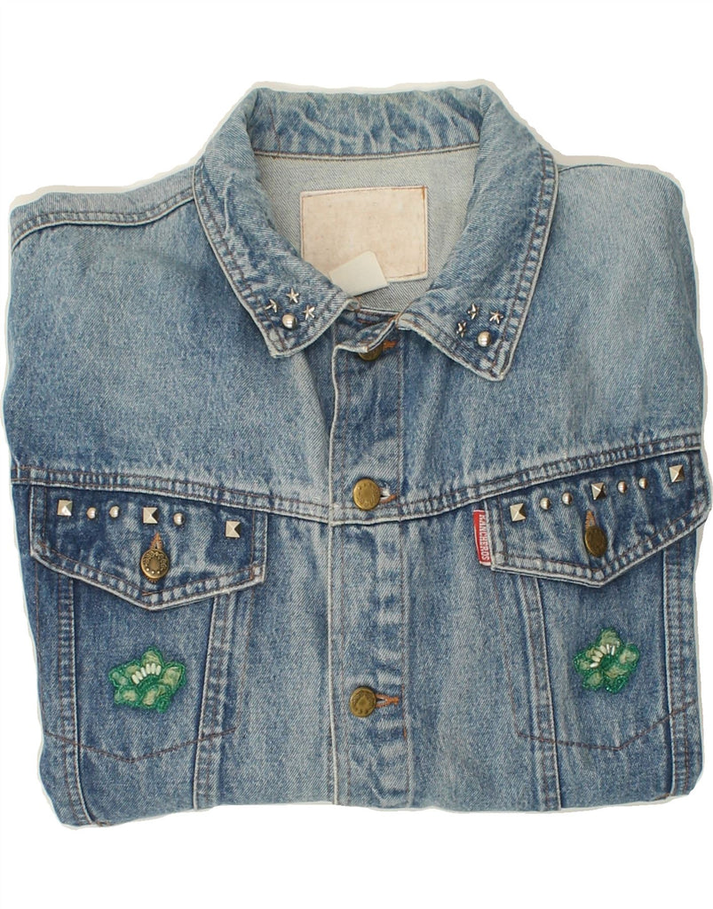 RANCHEROS Womens Denim Jacket IT 50 XL Blue Cotton Vintage Rancheros and Second-Hand Rancheros from Messina Hembry 