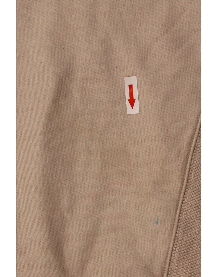 Adidas Womens Graphic Oversized Sweatshirt Jumper UK 8 Small Beige Cotton