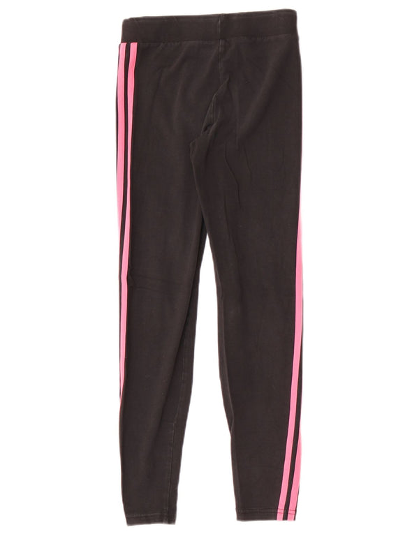 Adidas Girls Leggings 11-12 Years Black Cotton