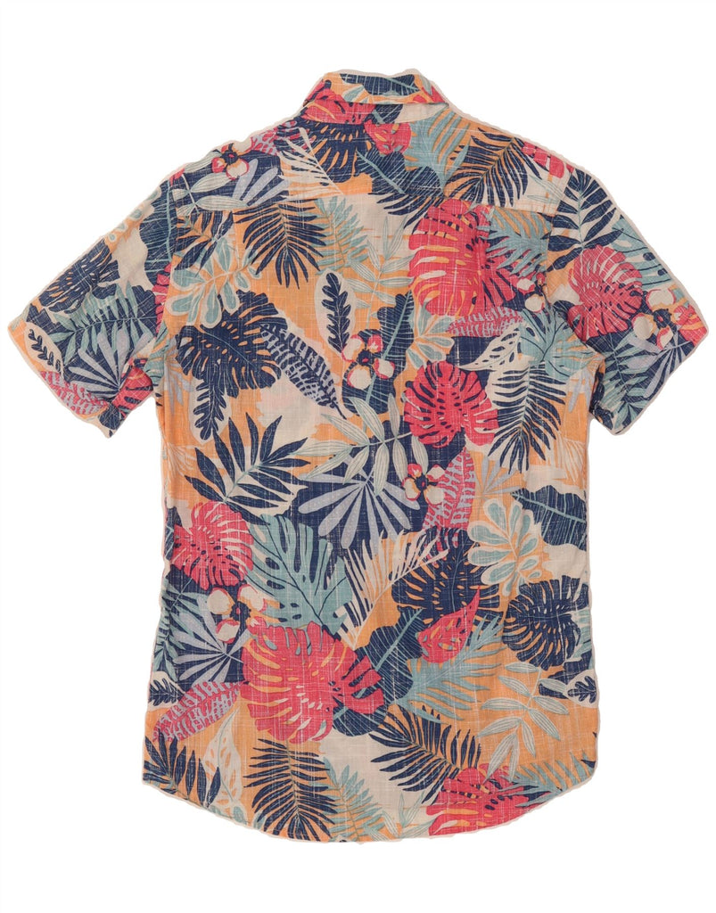 IZOD Mens Short Sleeve Shirt Small Multicoloured Floral Cotton Vintage Izod and Second-Hand Izod from Messina Hembry 