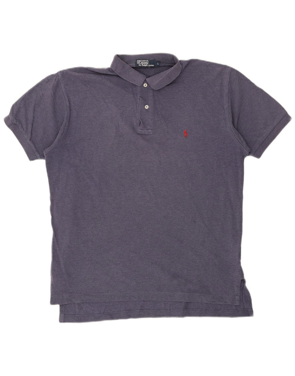 Polo Ralph Lauren Mens Polo Shirt Large Navy Blue Cotton