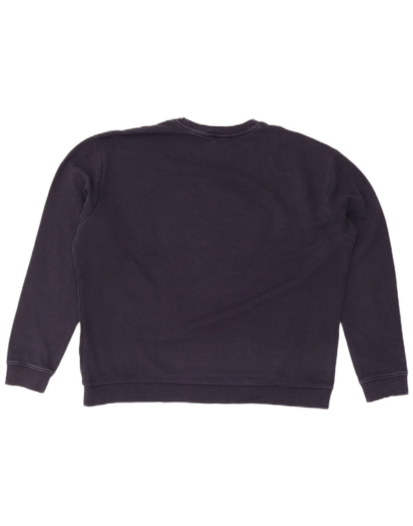 TED BAKER Womens Oversized Sweatshirt Jumper Size 4 Large Navy Blue Floral