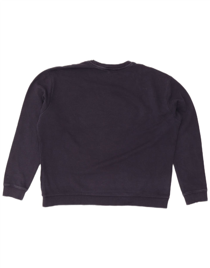 TED BAKER Womens Oversized Sweatshirt Jumper Size 4 Large Navy Blue Floral