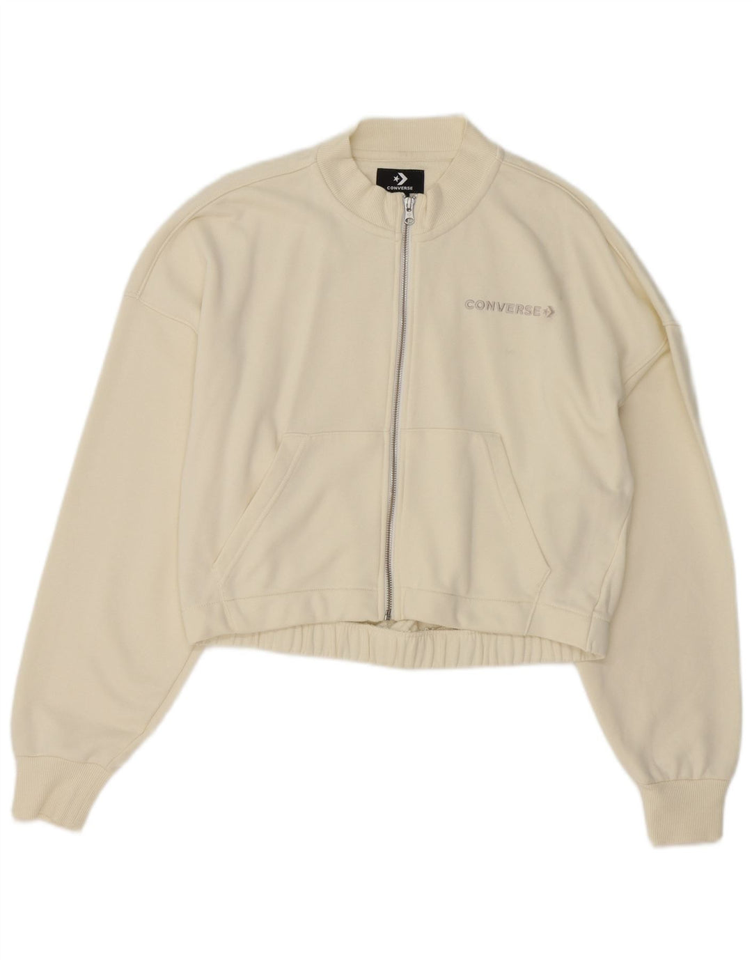 Converse Womens Tracksuit Top Jacket UK 14 Medium White