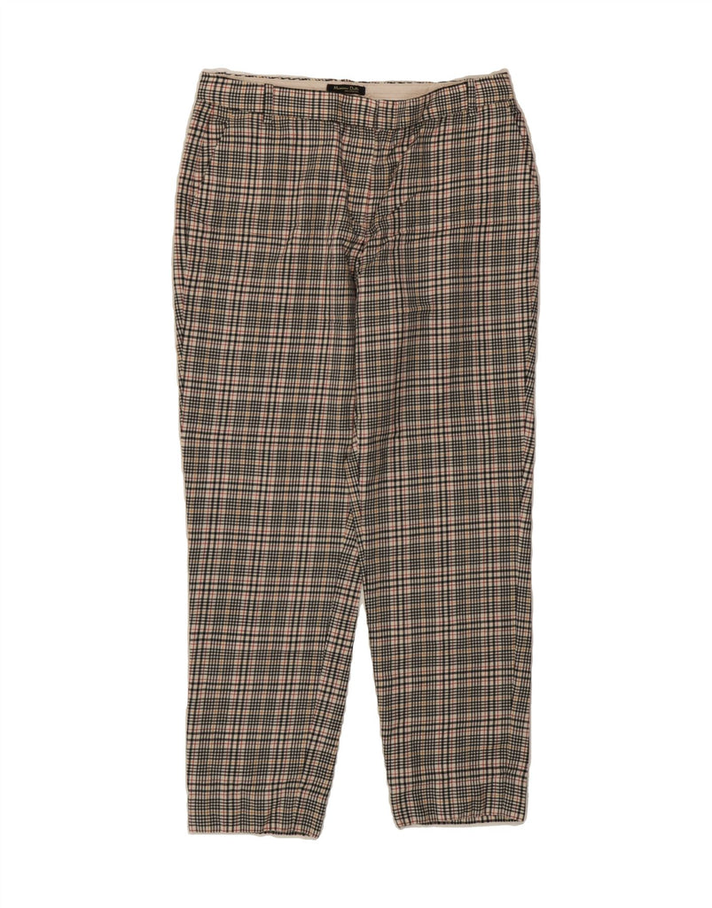 MASSIMO DUTTI Womens Slim Chino Trousers EU 40 Medium W30 L26 Beige Check Vintage Massimo Dutti and Second-Hand Massimo Dutti from Messina Hembry 