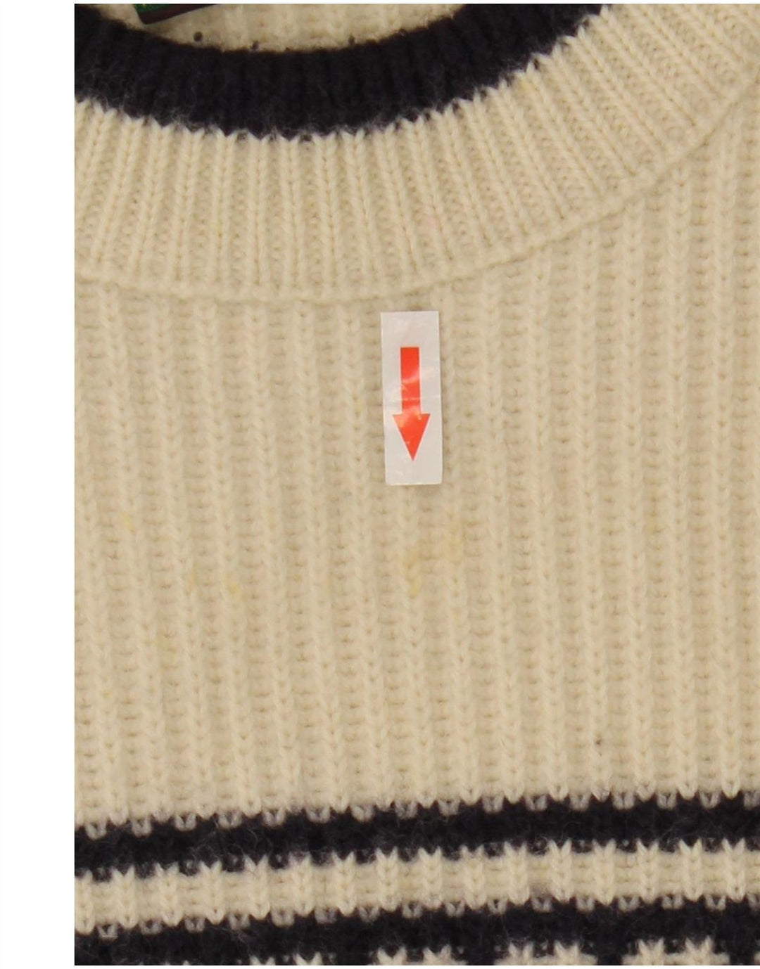 American System Mens Crew Neck Jumper Sweater Large Navy Blue Colourblock