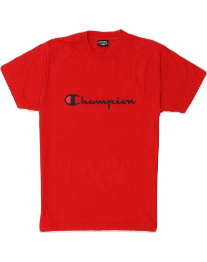 CHAMPION Mens Graphic T-Shirt Top Small Red Cotton | Vintage Champion | Thrift | Second-Hand Champion | Used Clothing | Messina Hembry 