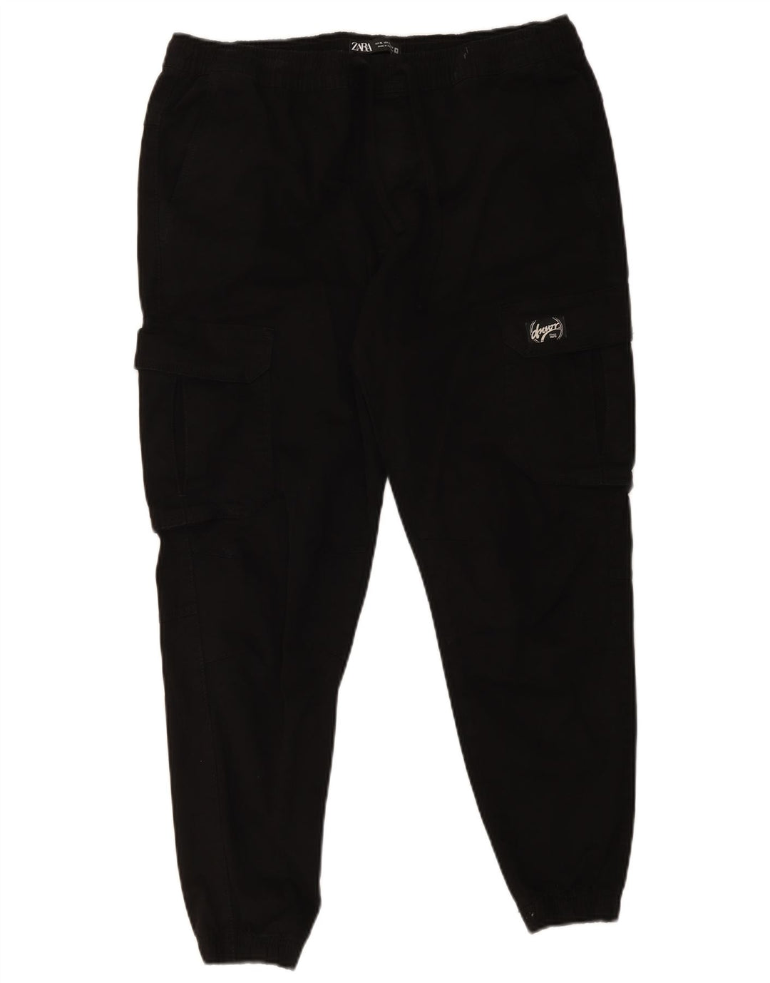 Zara Mens Joggers Cargo Trousers XL W34 L26 Black