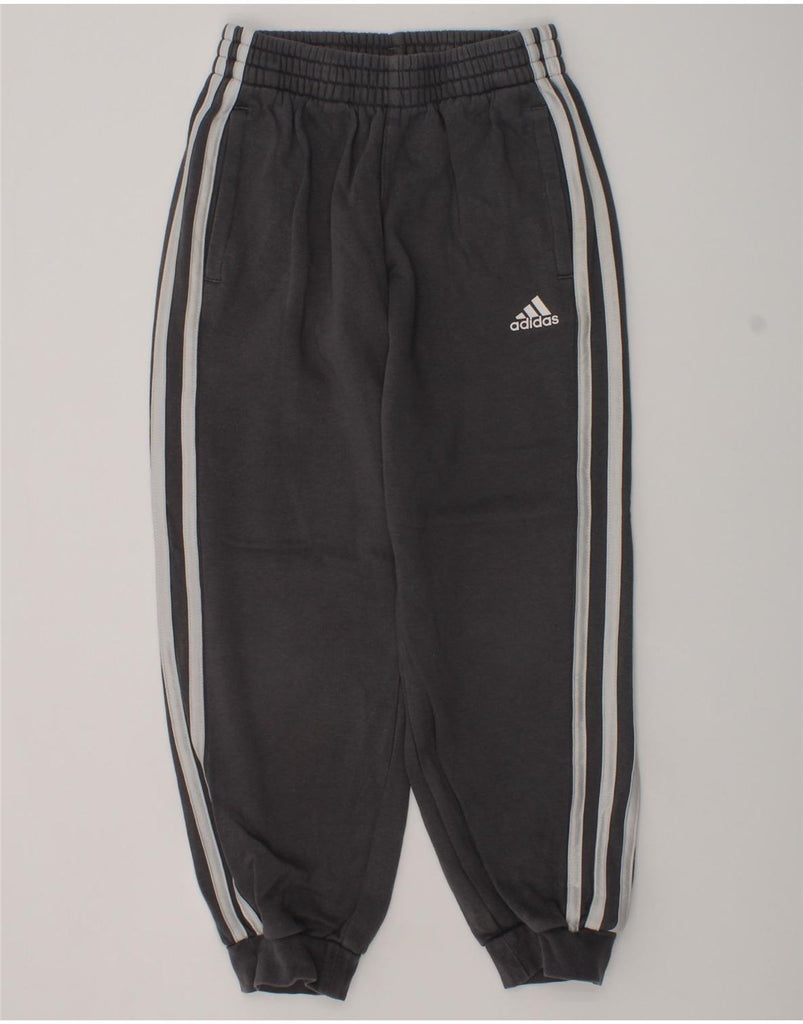 ADIDAS Boys Tracksuit Trousers Joggers 7-8 Years Grey Cotton | Vintage Adidas | Thrift | Second-Hand Adidas | Used Clothing | Messina Hembry 