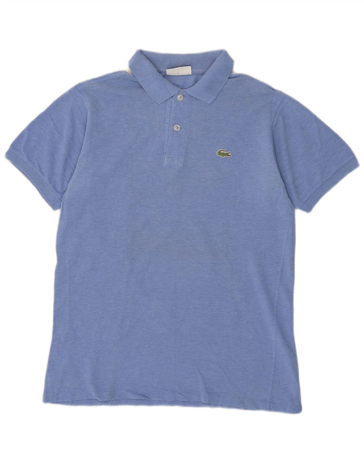 Lacoste Mens Polo Shirt Size 4 Medium Blue Cotton