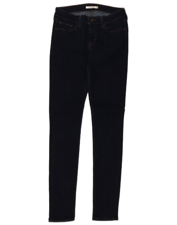 Levi's Womens 711 Skinny Jeans W28 L34 Navy Blue Cotton