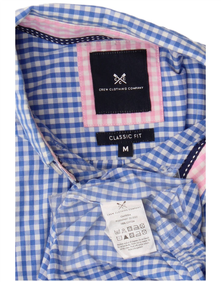 Crew Clothing Mens Classic Fit Shirt Medium Blue Gingham Cotton