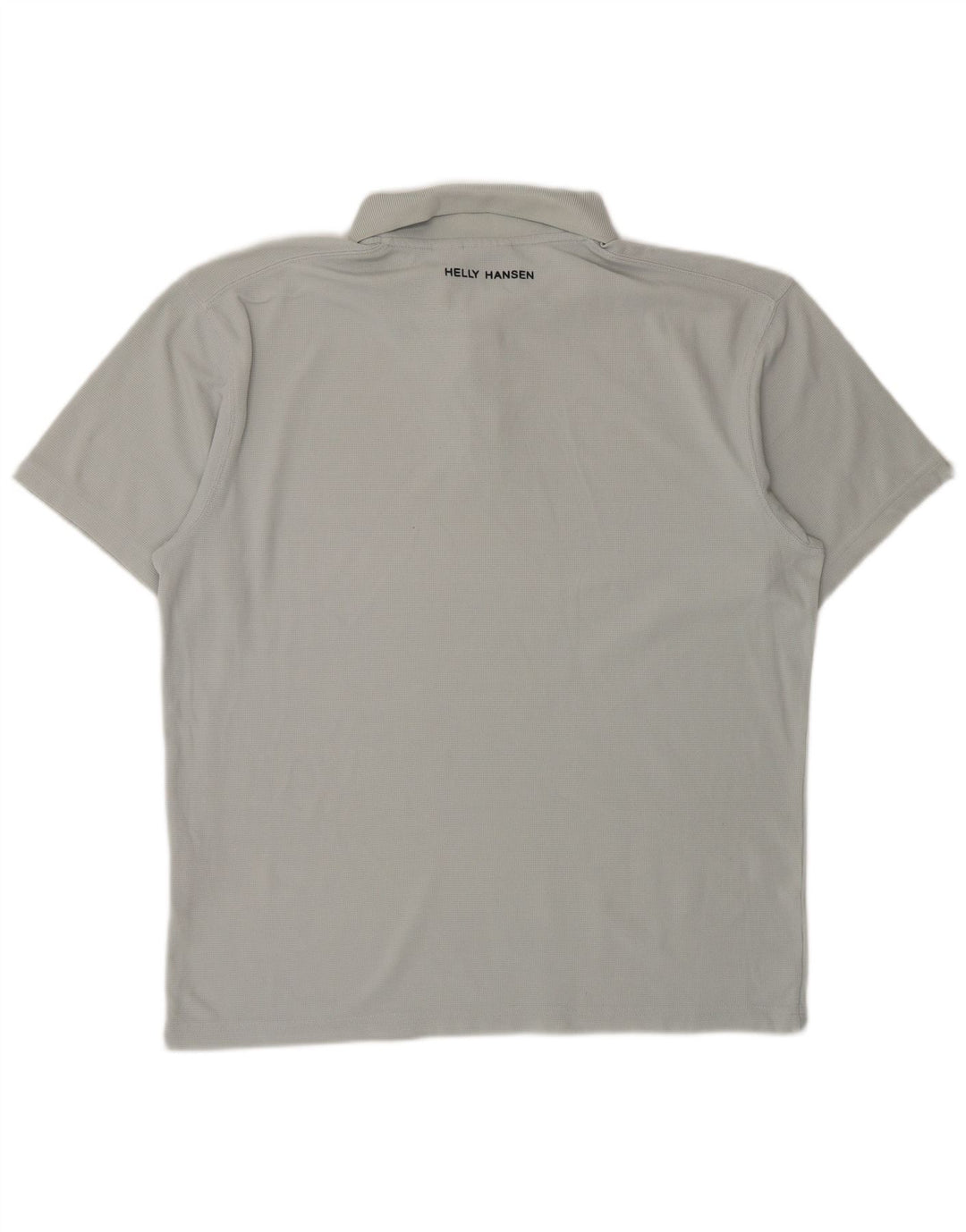HELLY HANSEN Mens Polo Shirt Large Grey Nylon