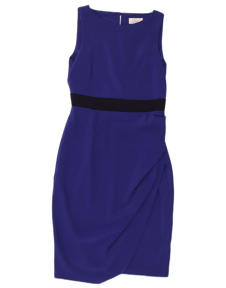 CLOSET Womens Sleeveless Bodycon Dress UK 14 Medium  Blue Polyester