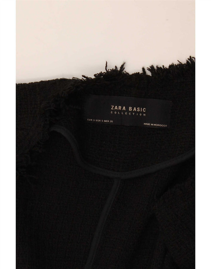 Zara Womens Open Blazer Jacket UK 10 Small Black