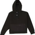 REEBOK Womens Oversized Hoodie Jumper UK 4/6 XS Black Polyester Vintage Reebok and Second-Hand Reebok from Messina Hembry 