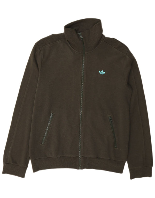 Adidas Mens Full Zip Cardigan Sweater IT 50 Large Khaki Acrylic