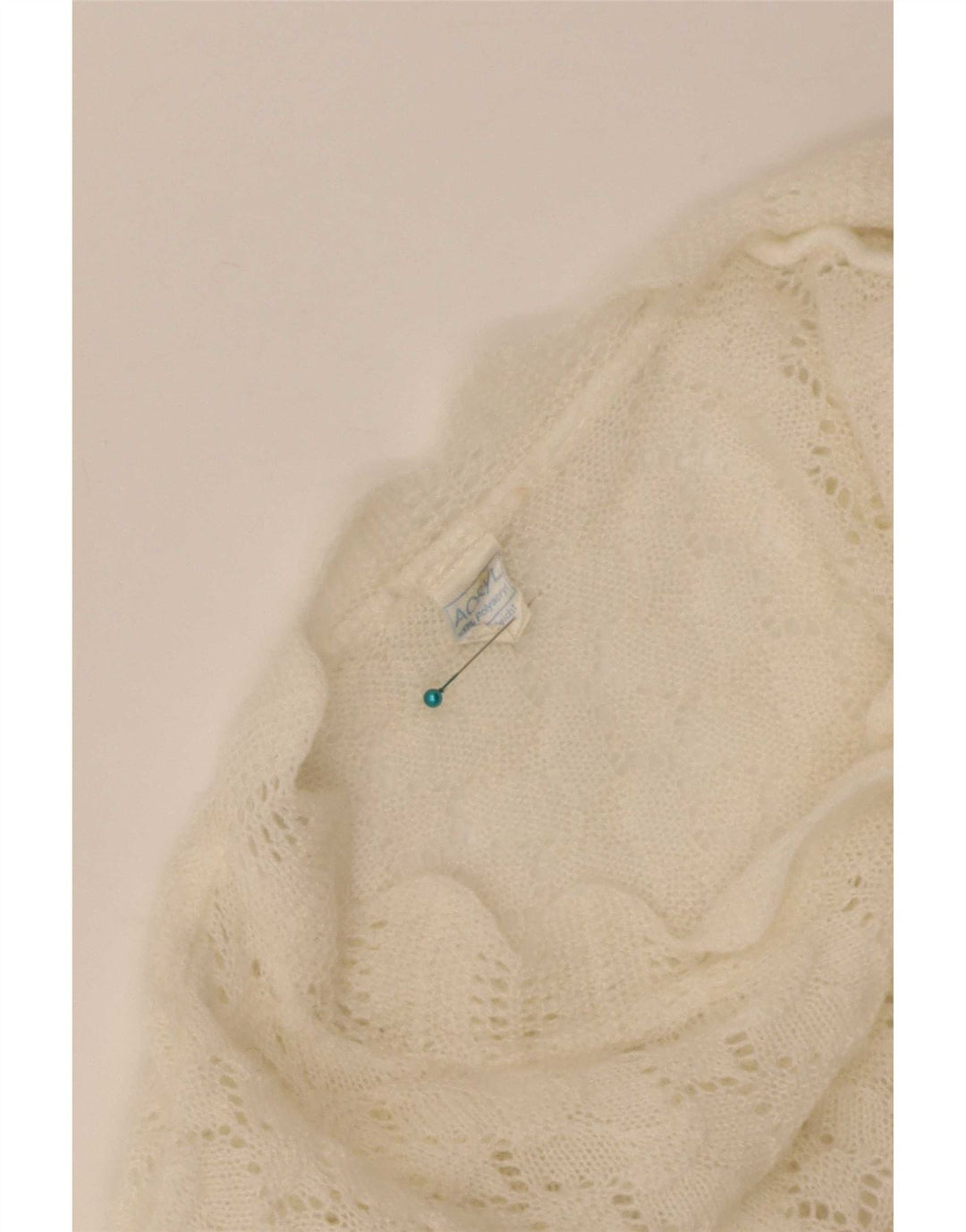 Vintage Womens Cardigan Sweater UK 16 Large Off White Polyacrylic