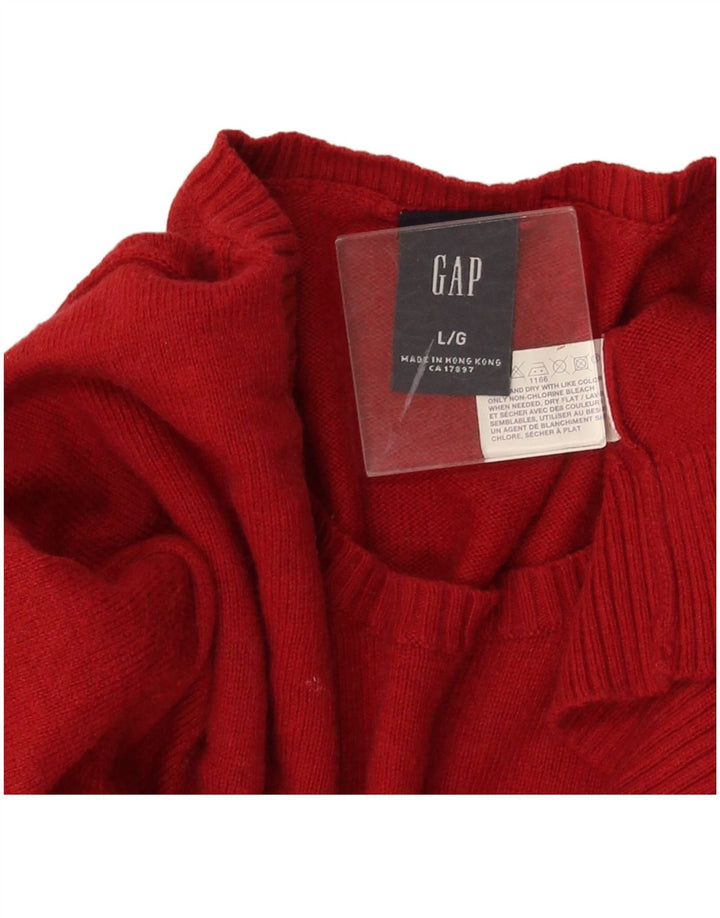 Gap Mens Crew Neck Jumper Sweater Large Red Cotton