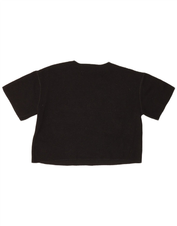 Zara Womens T-Shirt Top UK 14 Medium Black