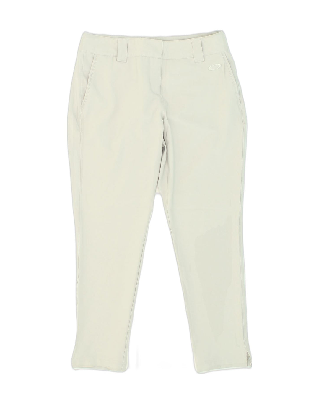 VINTAGE Womens Slim Chino Trousers UK 12 Medium W32 L28 Off White | Vintage Vintage | Thrift | Second-Hand Vintage | Used Clothing | Messina Hembry 