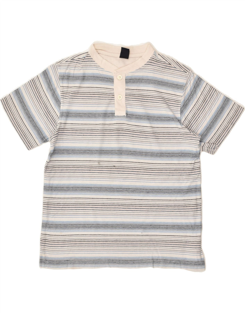 GAP Boys T-Shirt Top 8-9 Years Grey Striped Cotton | Vintage Gap | Thrift | Second-Hand Gap | Used Clothing | Messina Hembry 