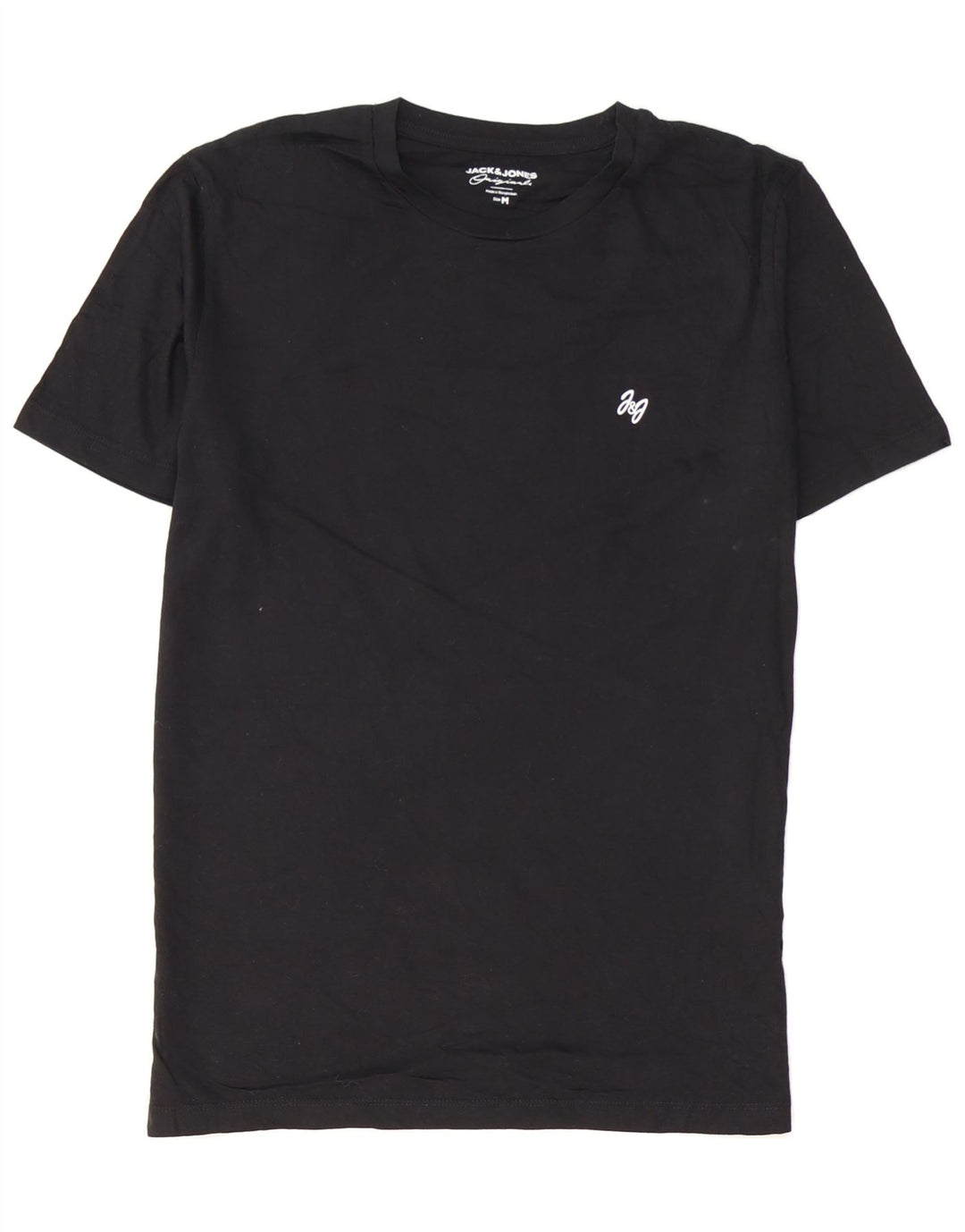 JACK & JONES Mens T-Shirt Top Medium Black Cotton Vintage Jack & Jones and Second-Hand Jack & Jones from Messina Hembry 