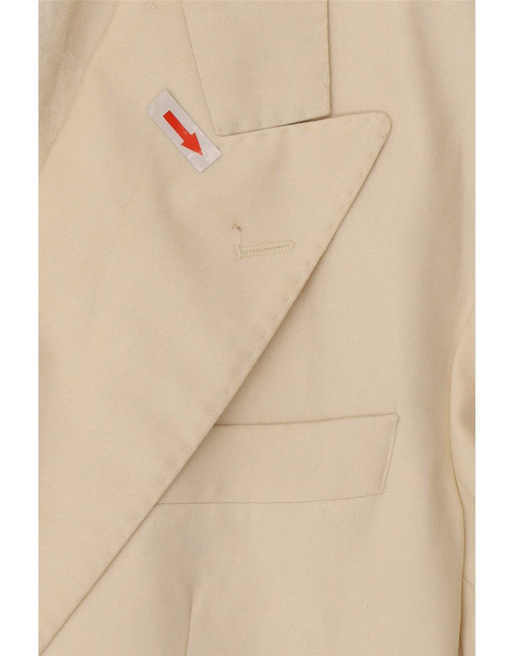 St Michael Mens Long Double Breasted Blazer Jacket UK 42 Large White