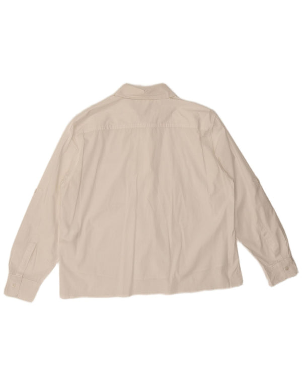 Marella Womens Shirt UK 12 Medium White Cotton
