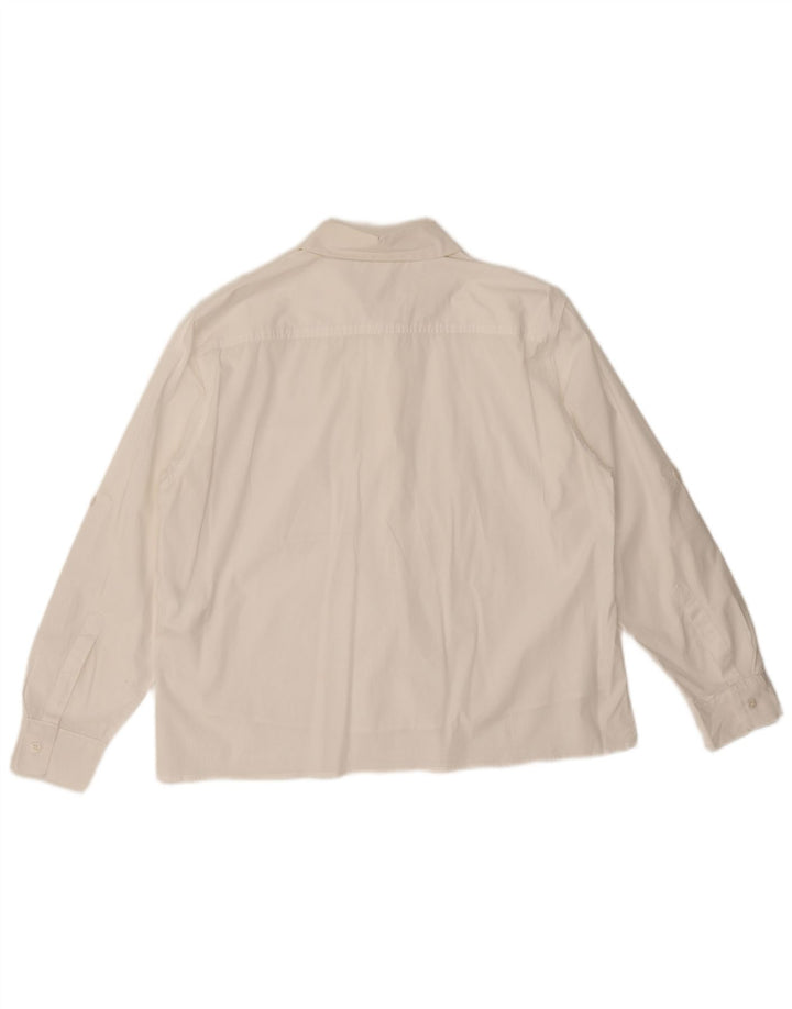 Marella Womens Shirt UK 12 Medium White Cotton