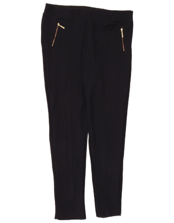 Marks & Spencer Womens Slim Casual Trousers UK 16 Large W34 L28 Black
