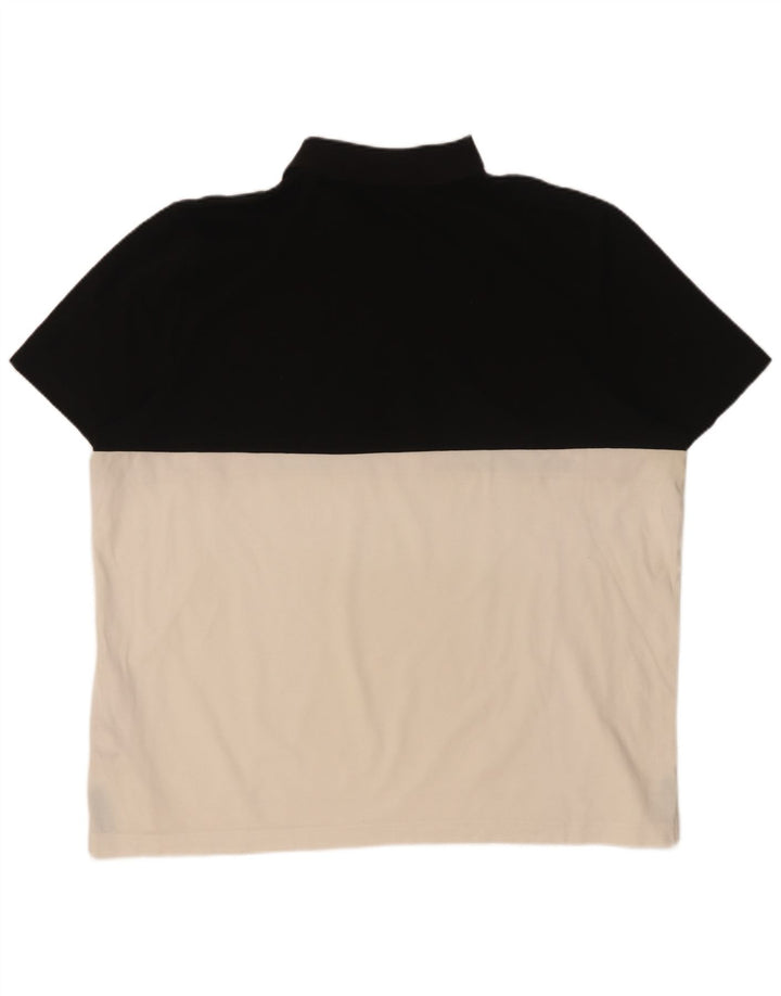 Lacoste Mens Polo Shirt XL Black Colourblock Cotton