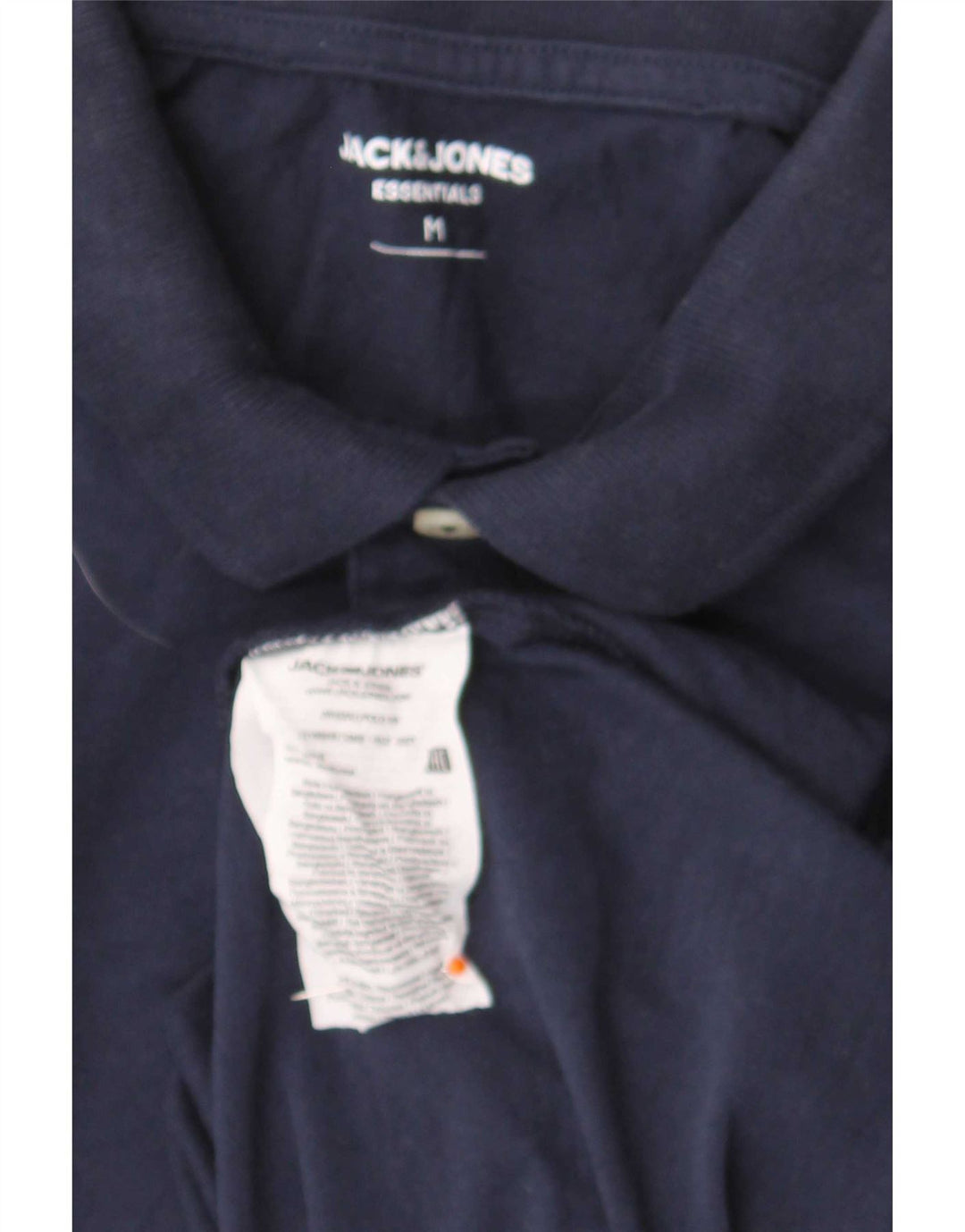 Jack & Jones Mens Polo Shirt Medium Navy Blue Cotton