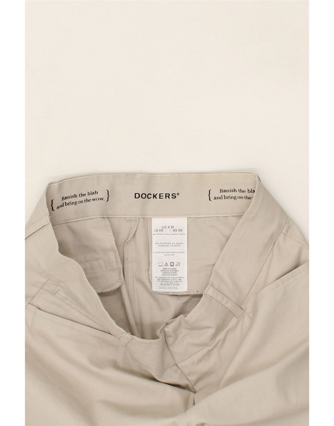 DOCKERS Womens Straight Casual Trousers US 6 Medium W30 L31 Off White Vintage Dockers and Second-Hand Dockers from Messina Hembry 