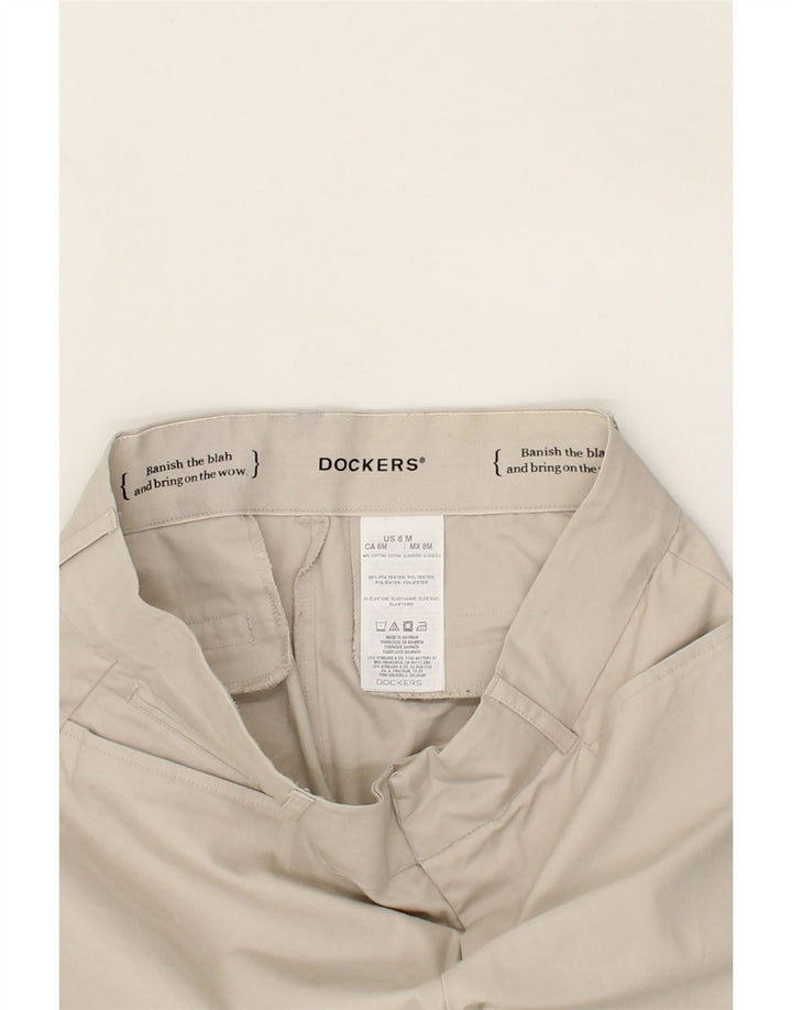 DOCKERS Womens Straight Casual Trousers US 6 Medium W30 L31 Off White Vintage Dockers and Second-Hand Dockers from Messina Hembry 
