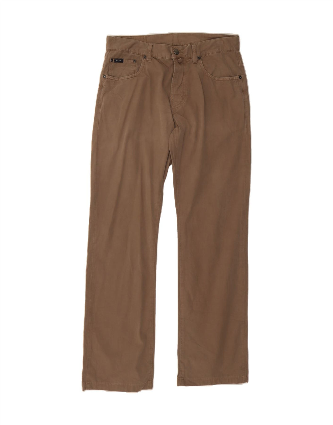 GANT Mens Straight Casual Trousers W31 L31 Brown Cotton Vintage Gant and Second-Hand Gant from Messina Hembry 