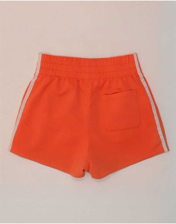 Adidas Womens Sport Shorts UK 10 Small Orange Polyester