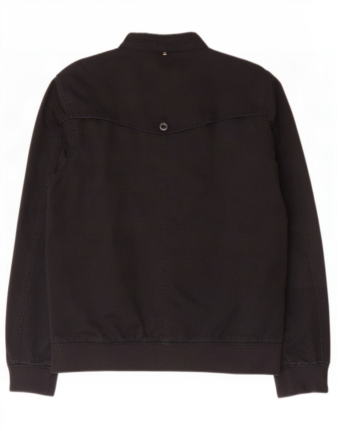 Pretty Green Mens Bomber Jacket UK 40 Large Black Cotton