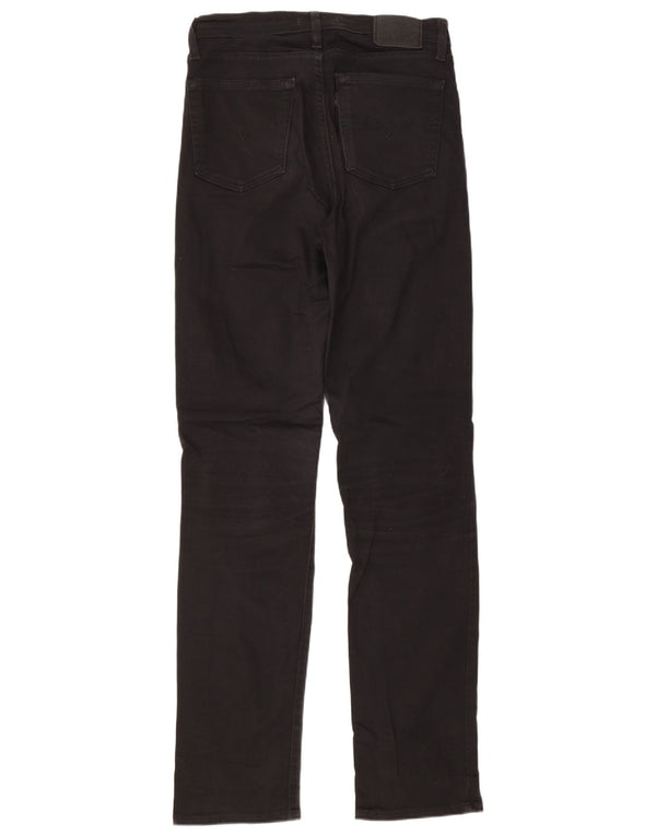 Levi's Womens 724 High Rise Straight Jeans W27 L32 Black Cotton