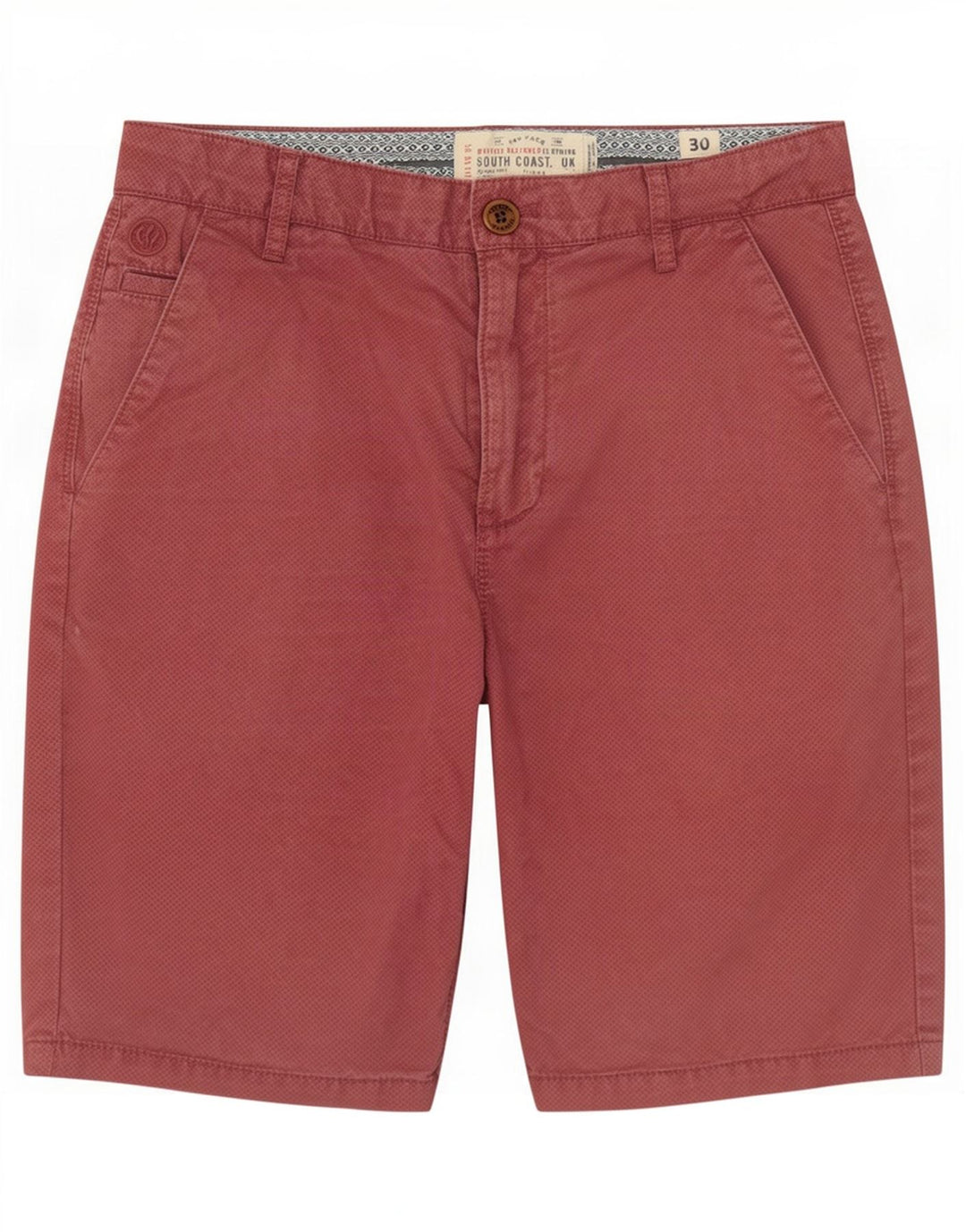 Fat Face Mens Chino Shorts W30 Medium Pink Spotted Cotton