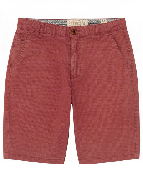 Fat Face Mens Chino Shorts W30 Medium Pink Spotted Cotton