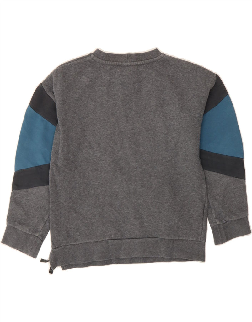 NIKE Boys Graphic Sweatshirt Jumper 10-11 Years Medium  Grey Colourblock Vintage Nike and Second-Hand Nike from Messina Hembry 
