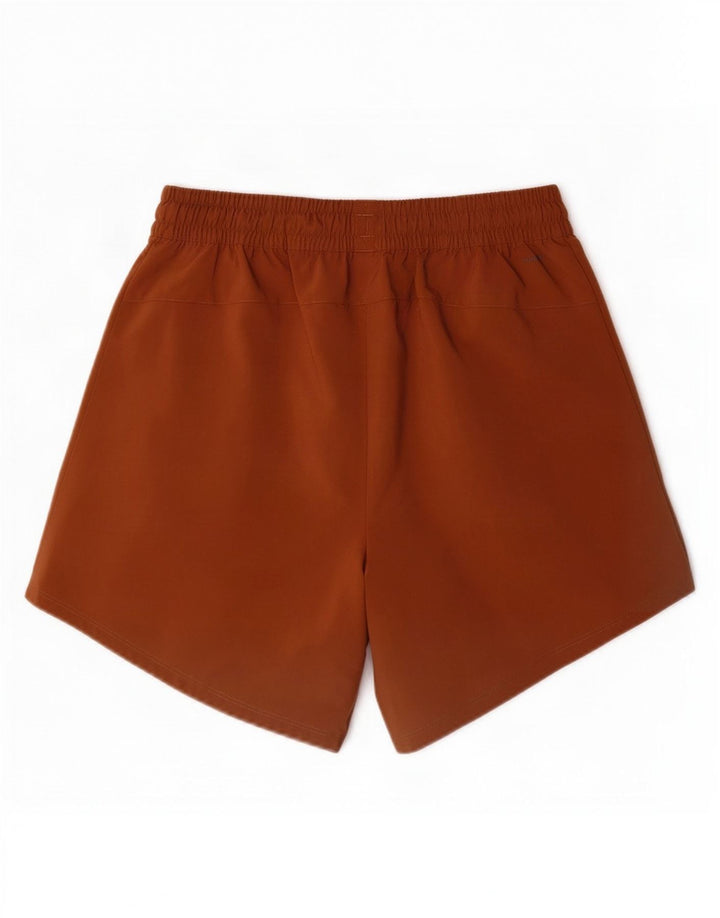 Adidas Womens Sport Shorts UK 12/14 Medium Brown Polyester