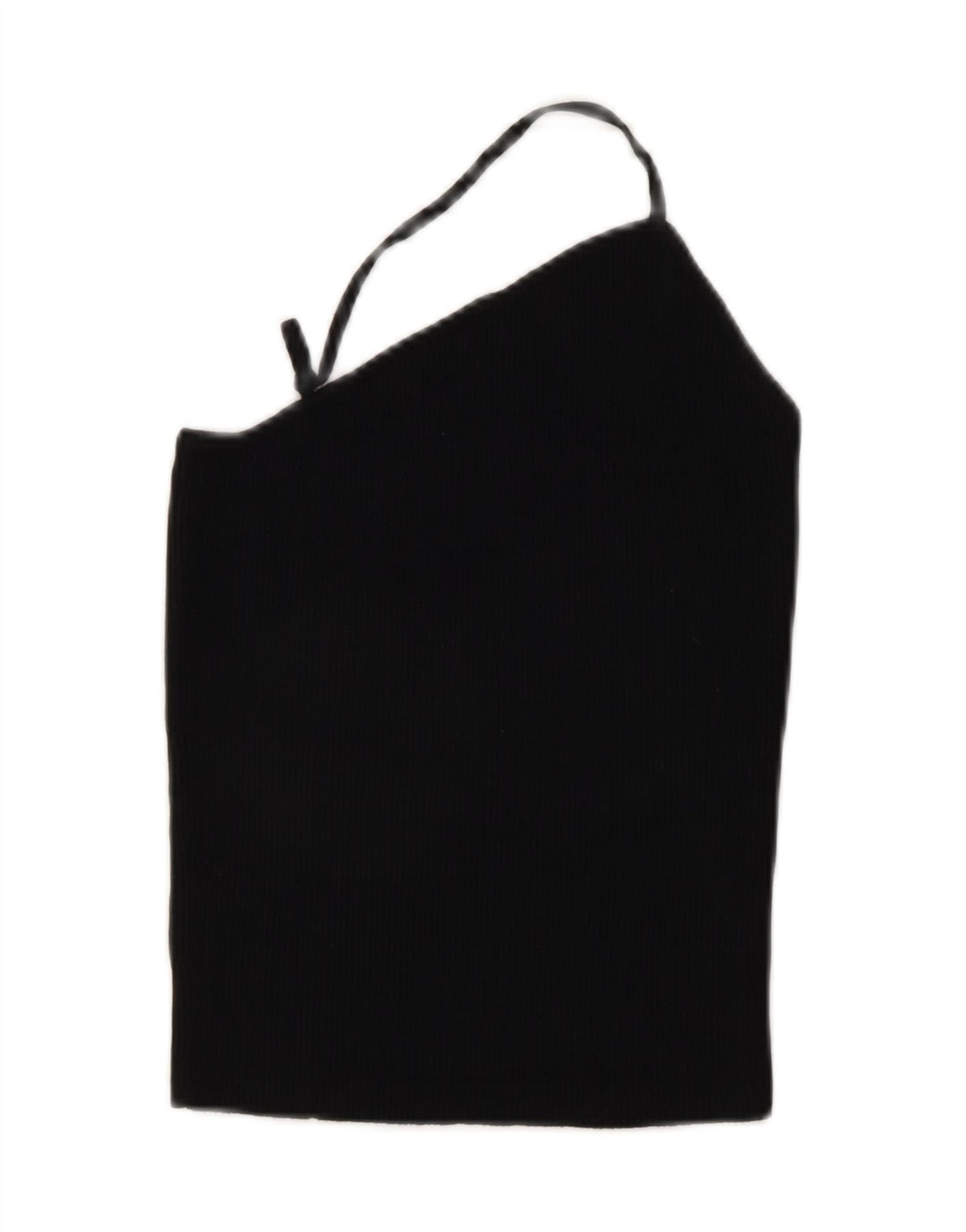 Zara Womens Crop Off Shoulder Top UK 8 Small Black Viscose